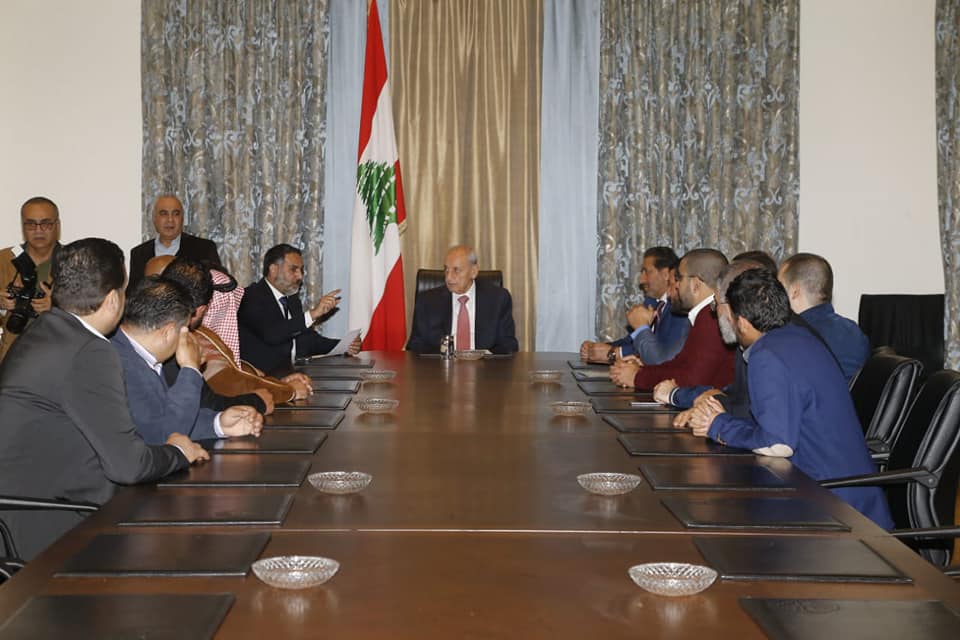 بري استقبل وفدا من منتدى العشائر العربية الثقافي في لبنان 