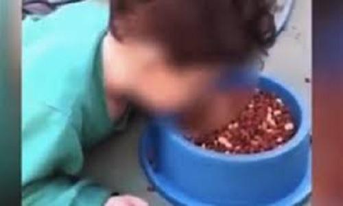 إقتادها بالقوة إلى شقته... ضربها وأجبرها 20 مرة على تناول طعام الحيوانات!