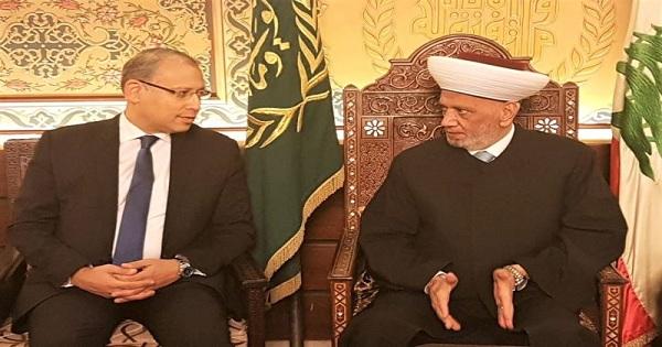 دريان التقى السفير المصري مودعا