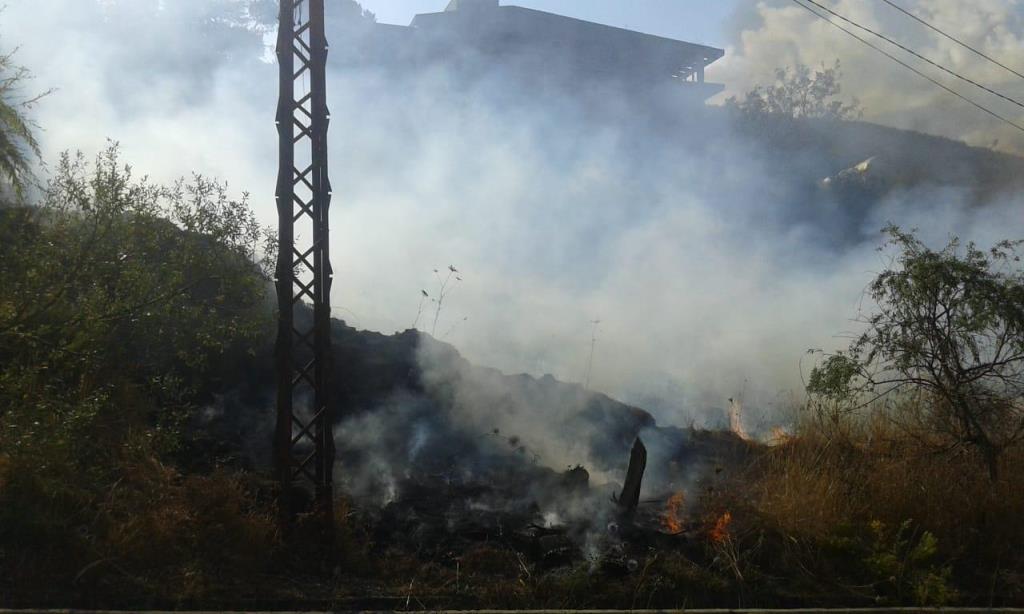  حريق في المرج حمانا اتى على مساحات من الاعشاب اليابسة والاشجار الحرجية