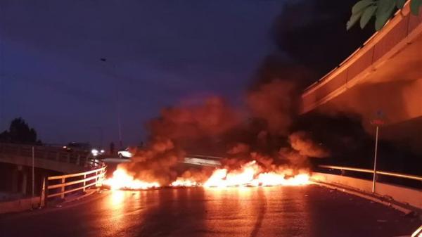 هذه هي الطرقات المقطوعة في صباح اليوم الثاني عشر من التظاهرات