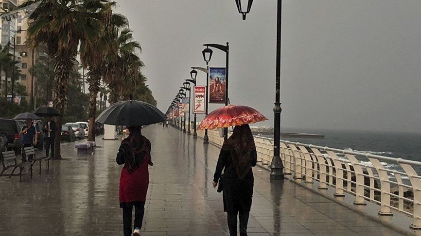 كتل هوائية باردة والطقس يتحول الى ماطر بغزارة مع تساقط للبرد