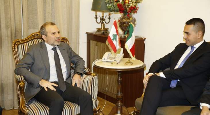 باسيل التقى نظيره الايطالي وبحث معه العلاقات اللبنانية الايطالية