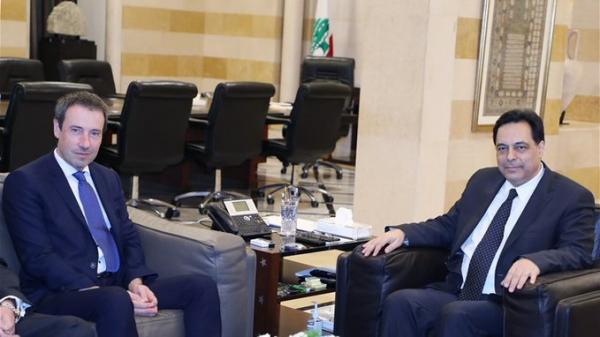 دياب التقى حتي وعرض للعلاقات مع وزير الخارجية البلجيكي