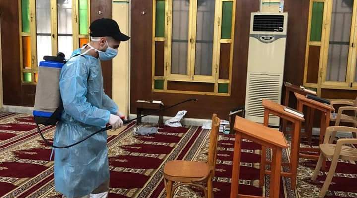 جمعية الرسالة للاسعاف الصحي تقوم بحملة رش وتعقيم بالاماكن العامة ودور العبادة في بيروت