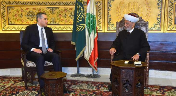 دريان التقى رئيس الحكومة المكلف مصطفى أديب