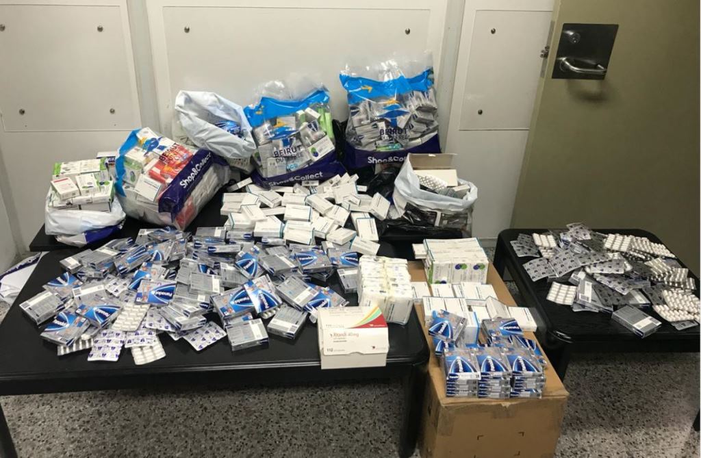 فصيلة تفتيشات المطار احبطت عملية تهريب ادوية الى مصر