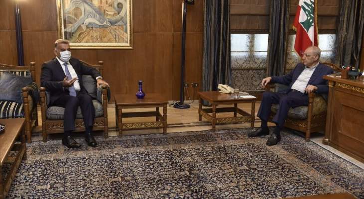 بري التقى المدير العام للامن العام وعرض الاوضاع العامة مع النائب الصمد