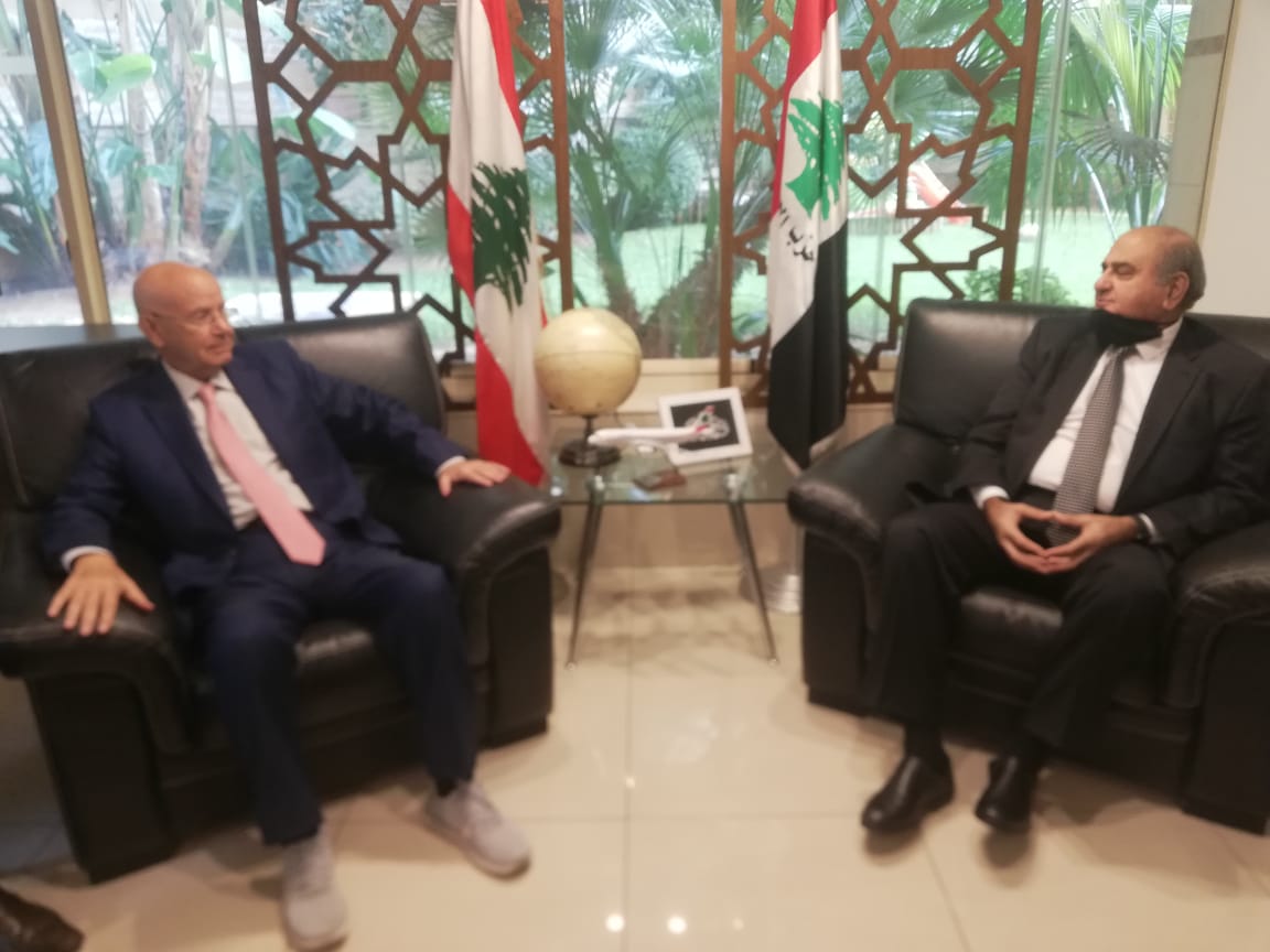 مراد يستقبل الوزير السابق طارق الخطيب على راس وفد من التيار الوطني الحر