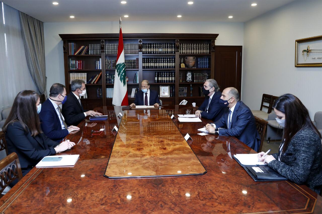 الوفد الأوروبي في زيارة الرئيس عون