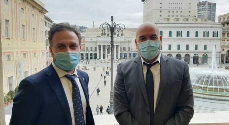 قنصل لبنان في جنوى عرض مع مسؤول إيطالي للأوضاع الراهنة وسبل التعاون