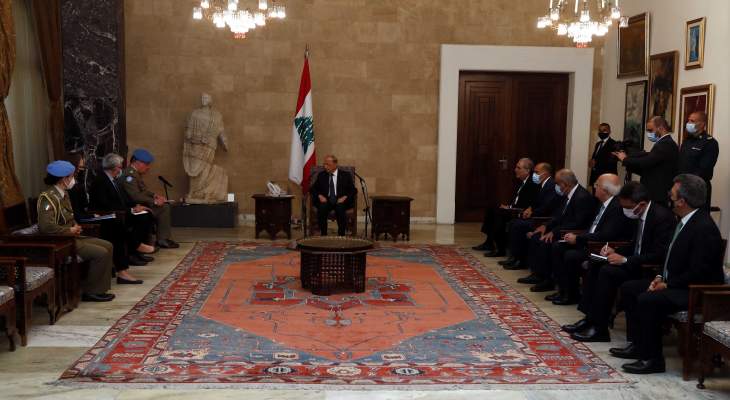الرئيس عون بحث مع قائد القوات الدولية في الجنوب تمديد مهام "اليونيفيل" سنة إضافية
