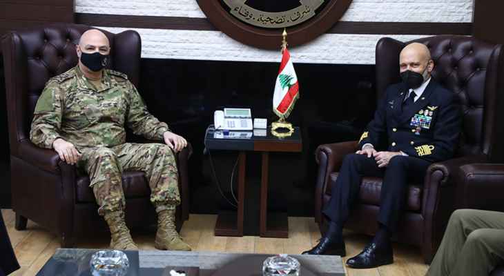 قائد الجيش التقى رئيس أركان الدفاع الايطالي في اليرزة