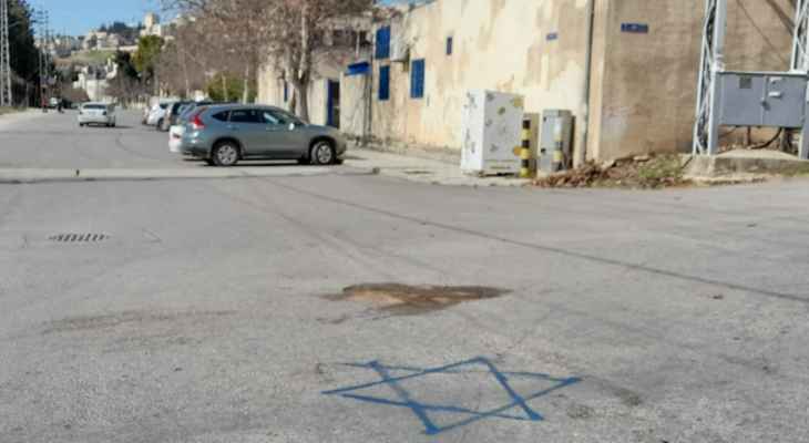 مجهولون رسموا نجمة داوود عند تقاطع الكرك