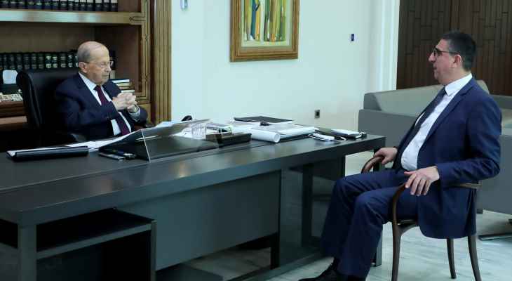 عون تابع مع الحجار مراحل تنفيذ برنامج "أمان" وكرّم الفائزات في برنامج "لوريال اليونسكو للنساء في مجال العلوم"