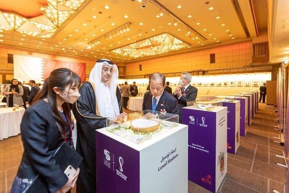 احتفال قطري في طوكيو اليابانية بمناسبة في الذكرى الخمسين لتأسيس العلاقات الدبلوماسية بين اليابان وقطر