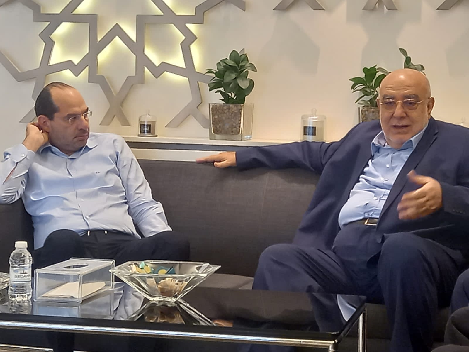 الامين العام لحزب الاتحاد حسن مراد يستقبل   العميد مصطفى حمدان 