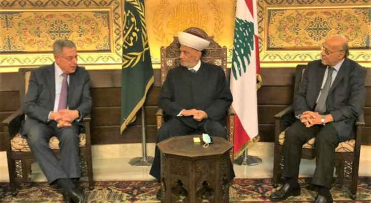 السنيورة التقى دريان: لرئيس جامعَ للبنانيين من أولى مهامه الحفاظِ على ثوابت الطائف والدستور