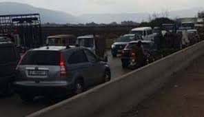 قطع السير على طريق المرج حوش الحريمة