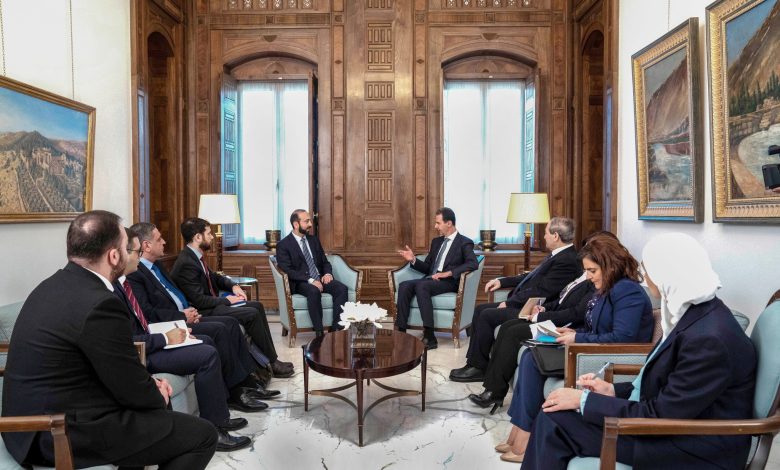 الرئيس السوري استقبل وزير خارجية أرمينيا ميرزويان