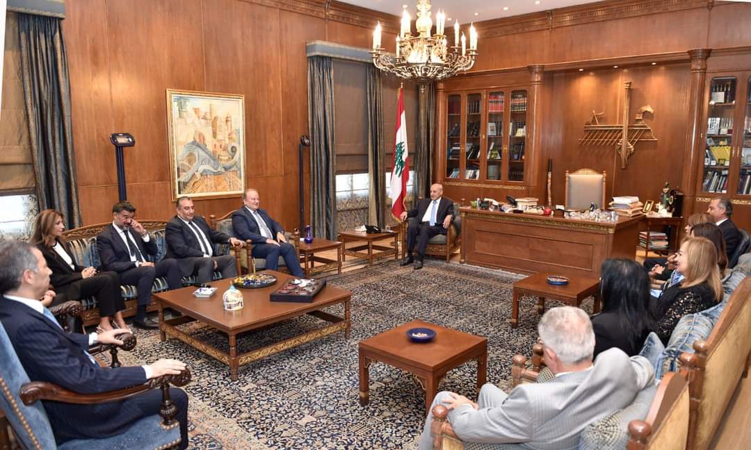 الرئيس بري استقبل نقيب المحامين واعضاء مجلس النقابة ،