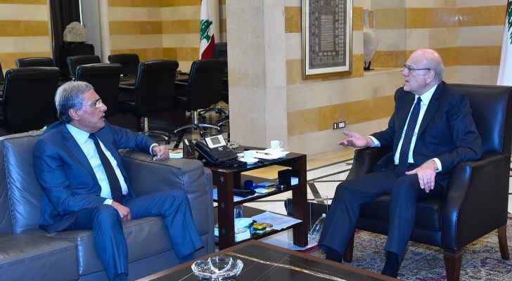 ميقاتي عرض مع باسيل للتطورات الراهنة والتقى خوري وياسين والسفير البابوي