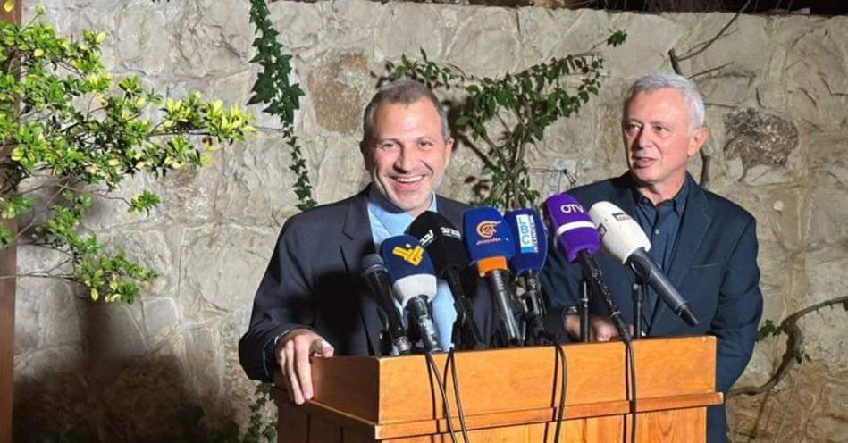 باسيل وفرنجية بعد لقائهما اليوم