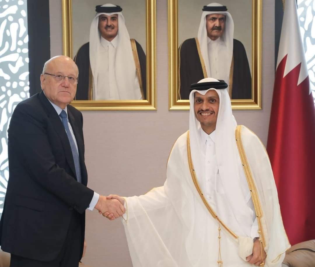 استقبل أمير قطر الشيخ تميم بن حمد آل ثاني رئيس الحكومة نجيب ميقاتي
