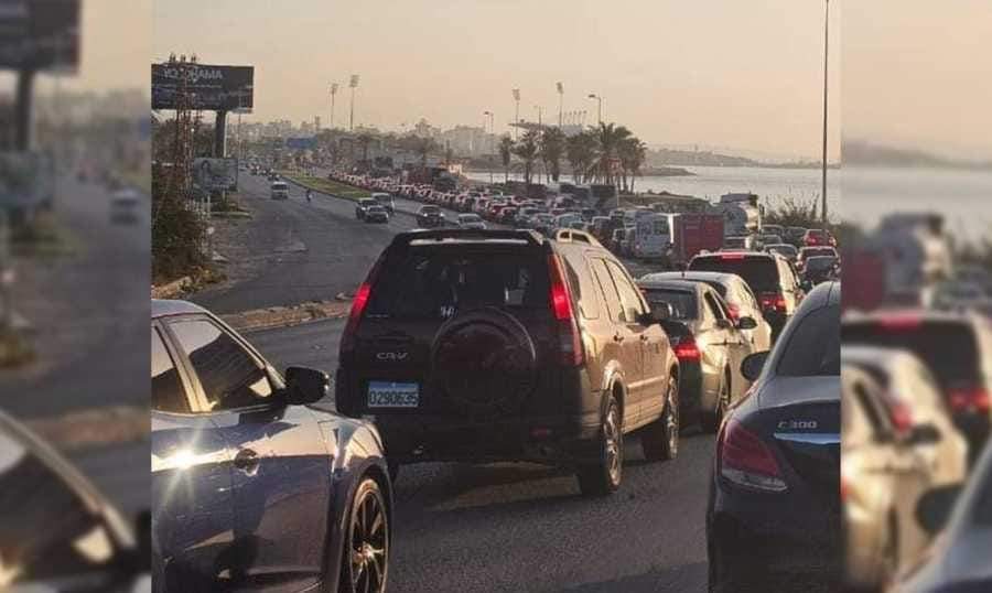 زحمة سير على طريق صيدا