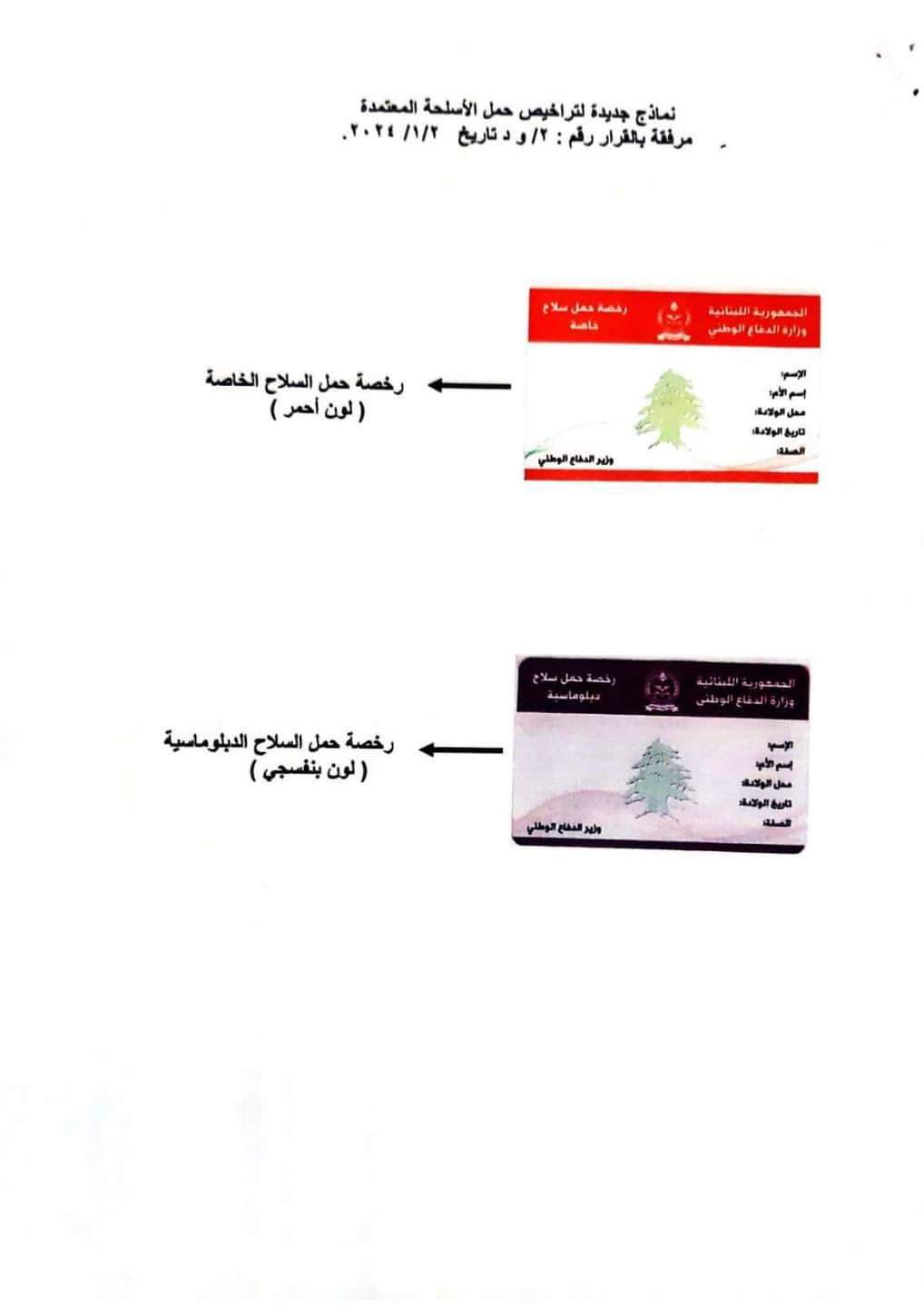 قرار مهم للوزير الدفاع في ما يخص تراخيص الأسلحة