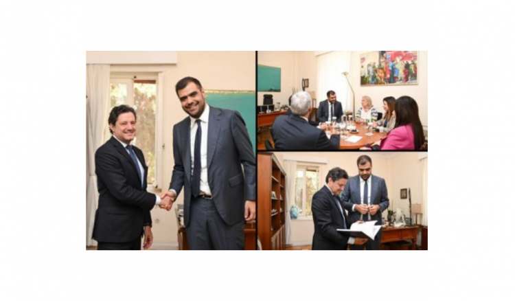 المكاري عرض ونائب رئيس مجلس الوزراء اليوناني شؤونا إعلامية وملف النازحين