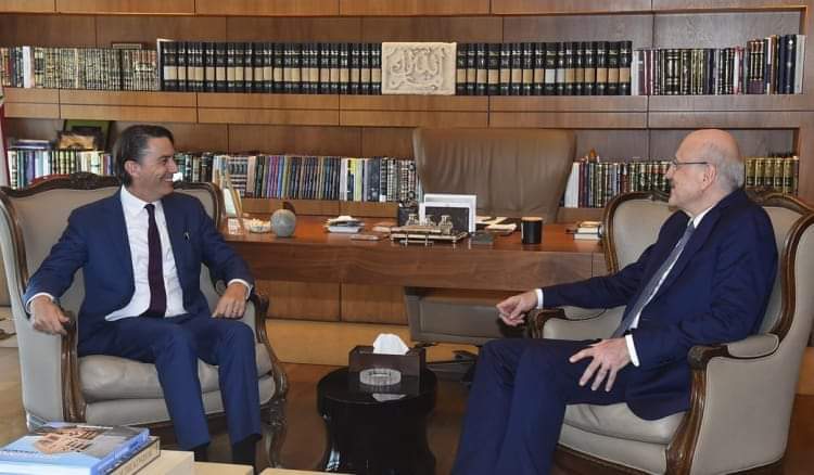 ميقاتي بعد لقائه الموفد الاميركي: لبنان لا يسعى الى التصعيدت