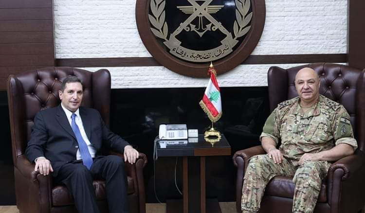 قائد الجيش عرض مع سافرنكوف الأوضاع في لبنان والمنطقة