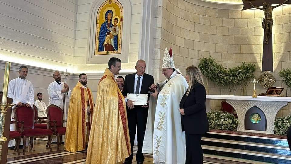 احتفال لمناسبة عيد القديس شربل والذكرى السنوية الأولى لتدشين كنيسة مار شربل في إهدن.