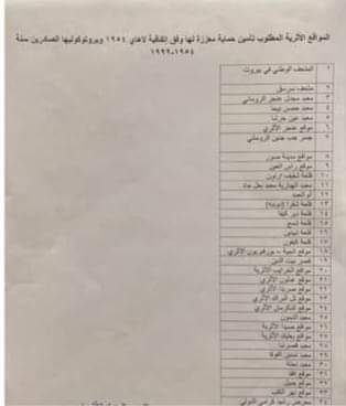 الأونيسكو وافقت على منح الحماية المعزّزة لـ 34 موقعاً اثرياً
