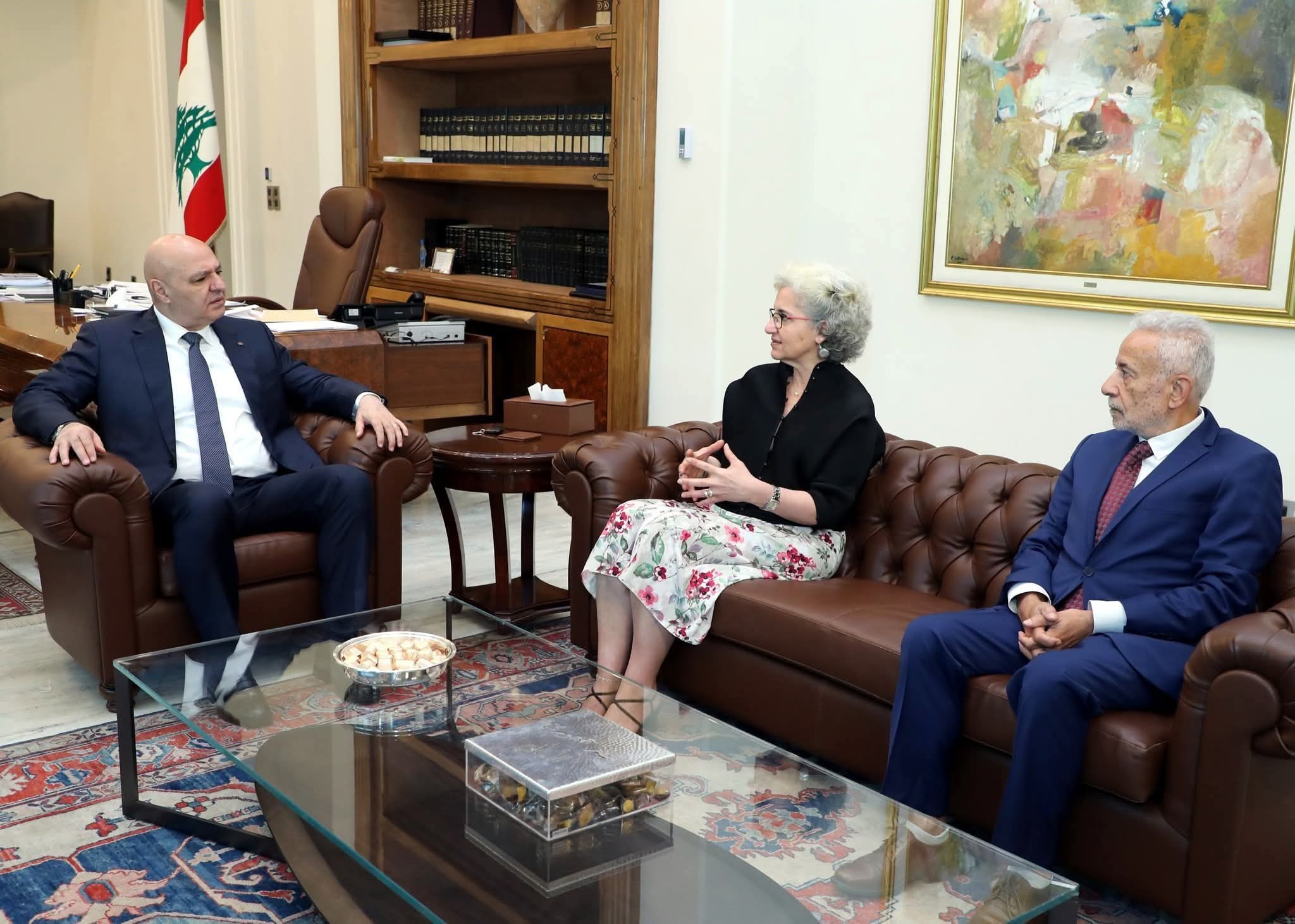 وزيرة التربية ريما كرامي بعد لقائها رئيس الجمهورية في قصر بعبدا
