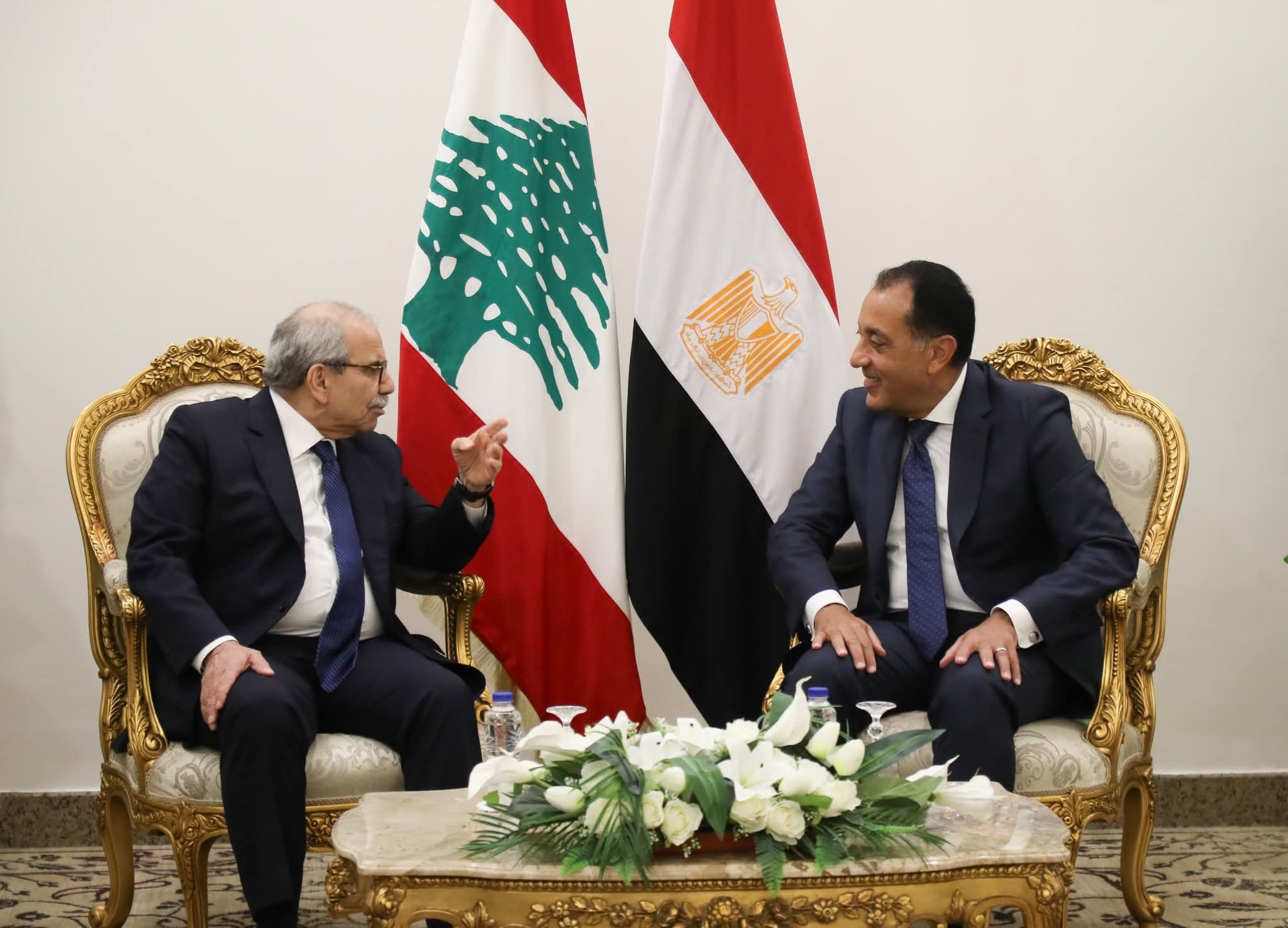 لقاء موسّع بين الجمهورية اللبنانية وجمهورية مصر العربية برئاسة رئيس مجلس الوزراء المصري الدكتور مصطفى مدبولي ورئيس مجلس الوزراء اللبناني الدكتور نواف سلام