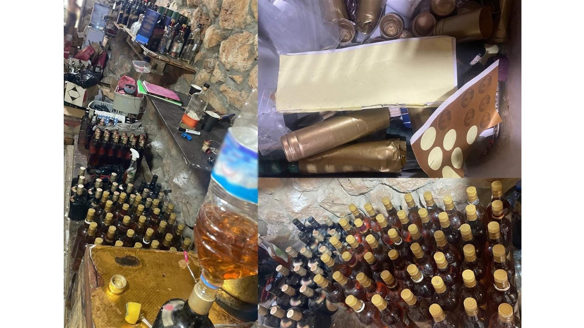 ضبط معمل لتعبئة الكحول المغشوش في كسروان وتوقيف أحد المتورطين بالجرم المشهود