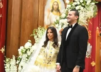 زفاف "ميرنا وشادي" نجل هاني رمزي بحضور أهل الفن .. 