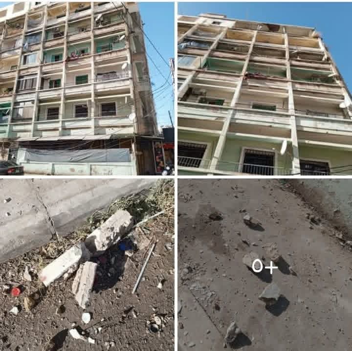 إصابة طفلين جراء سقوط حجارة من شرفة منزل متصدّع في طرابلس