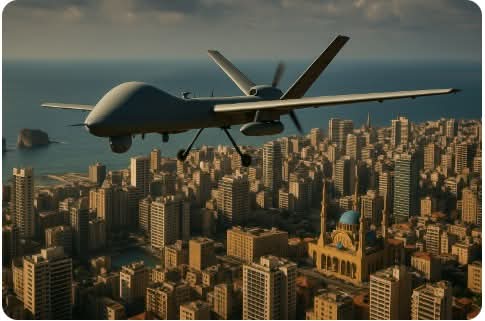 الدرون اللي عم بتطير فوق بيروت