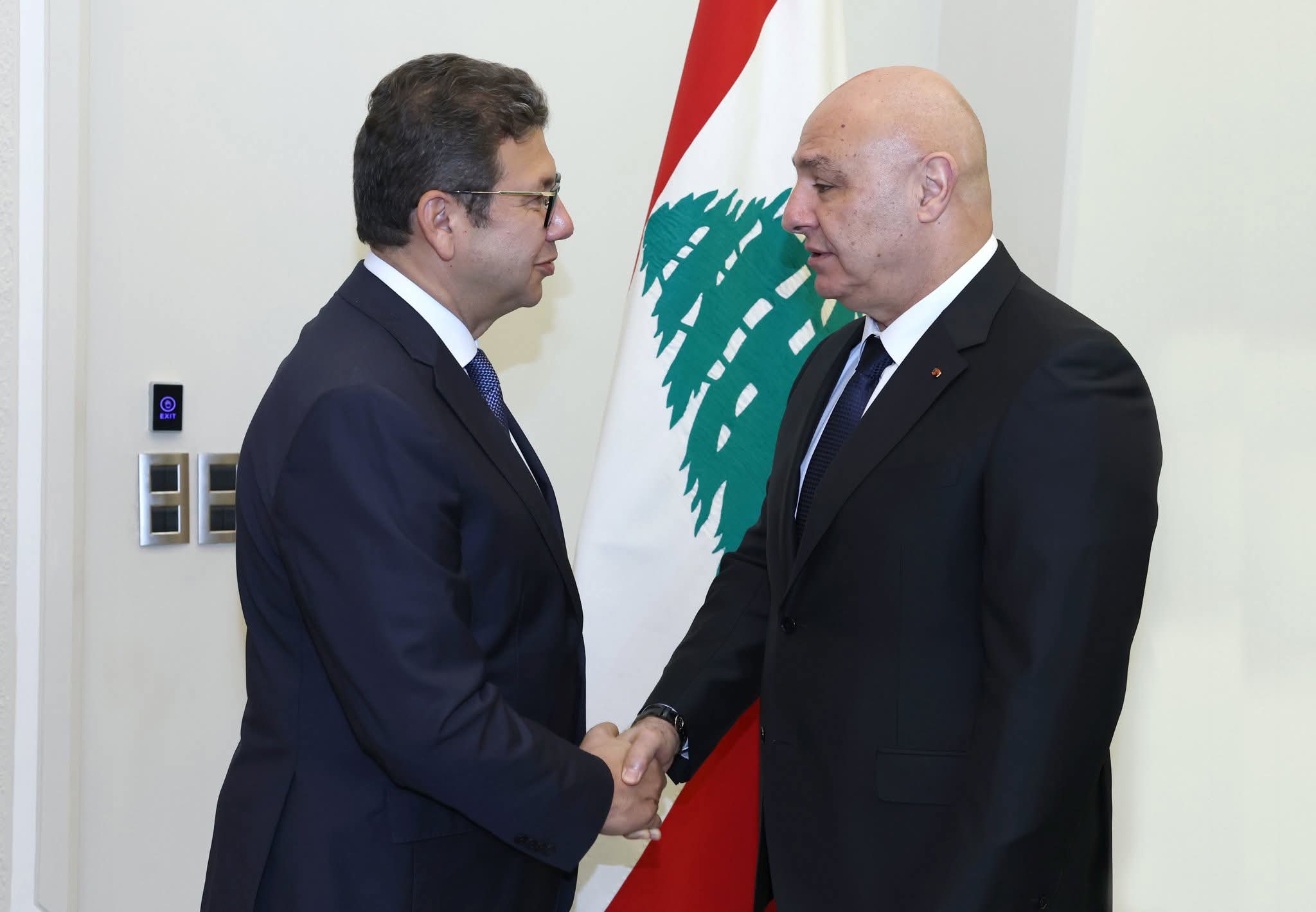 رئيس الجمهورية العماد جوزاف عون التقى، مدير المخابرات المصرية