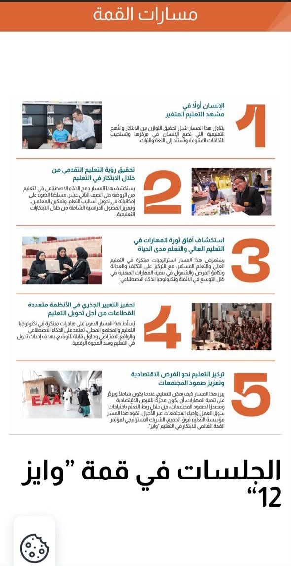 مسارات قمة "وايز" 12 ترسم ملامح مستقبل التعليم عالميًا