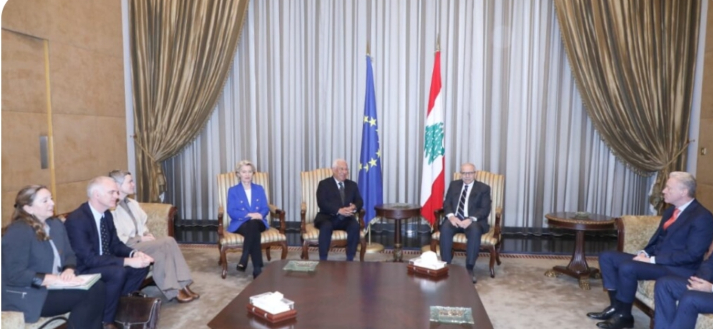 كوستا وفون دير لاين في بيروت.. سلام: للابقاء على قوة للأمم المتحدة في الجنوب ومشاركة الدول الأوروبية