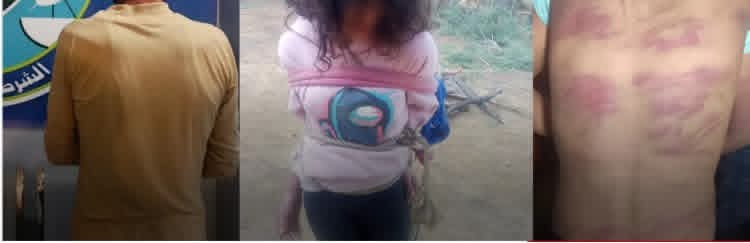 ربَطَ ابنته إلى جذع شجرة.. وعنّفَ زوجته وأولاده القصّر!