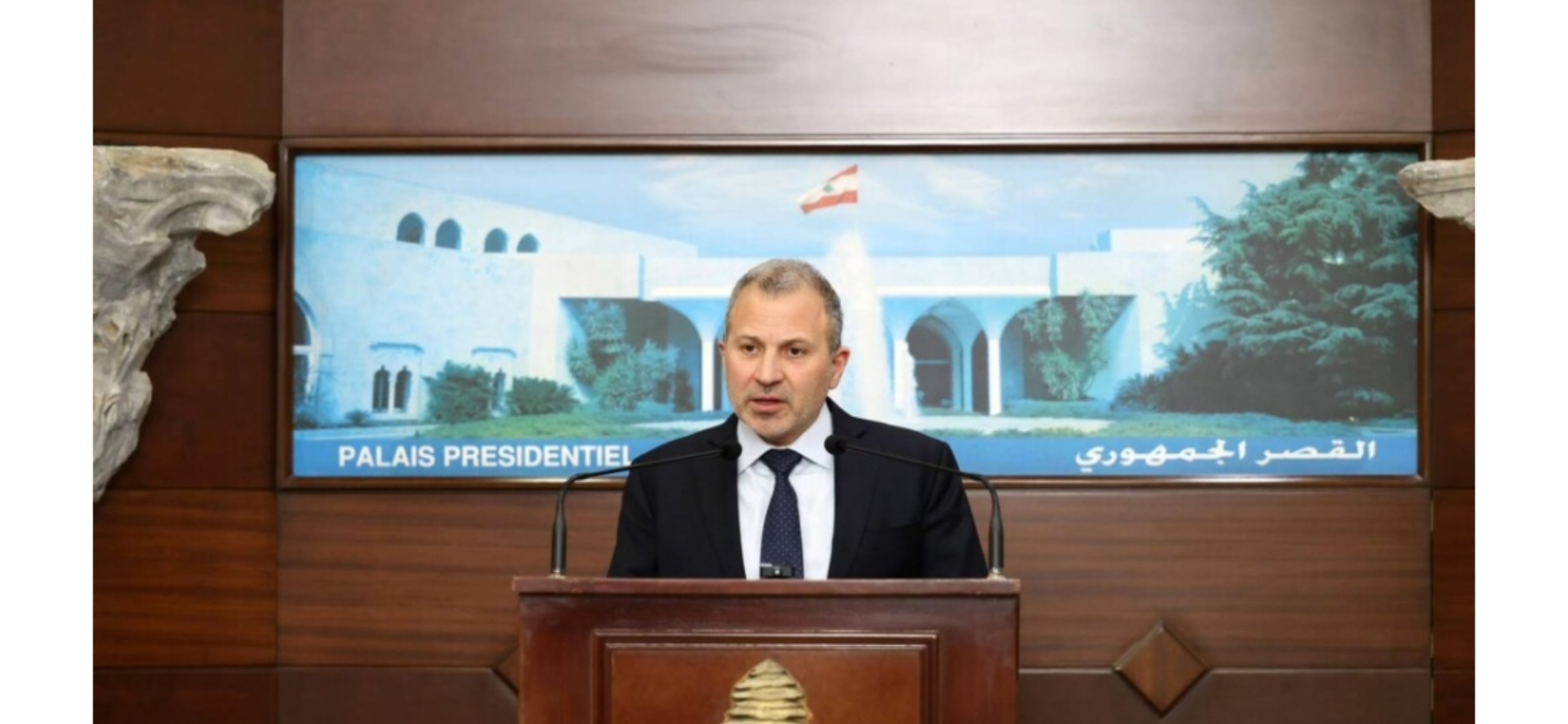 رئيس التيار الوطني الحر النائب جبران باسيل من قصر بعبدا