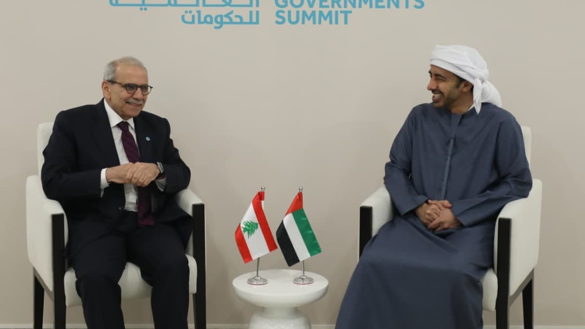 رئيس الحكومة التقى وزير الخارجية الإماراتي: العقبة أمام استكمال بسط سلطة الدولة جنوب الليطاني