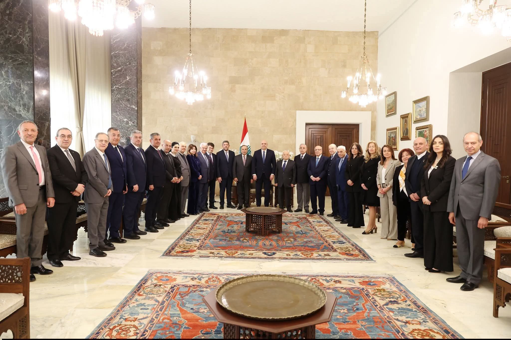 رئيس الجمهورية العماد جوزاف عون امام وفد الرابطة المارونية