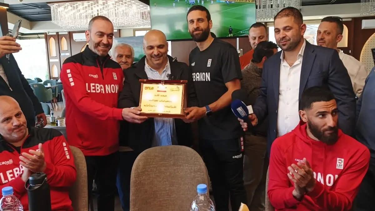 استقبالًا حاشدًا للمنتخب اللبناني لكرة السلة