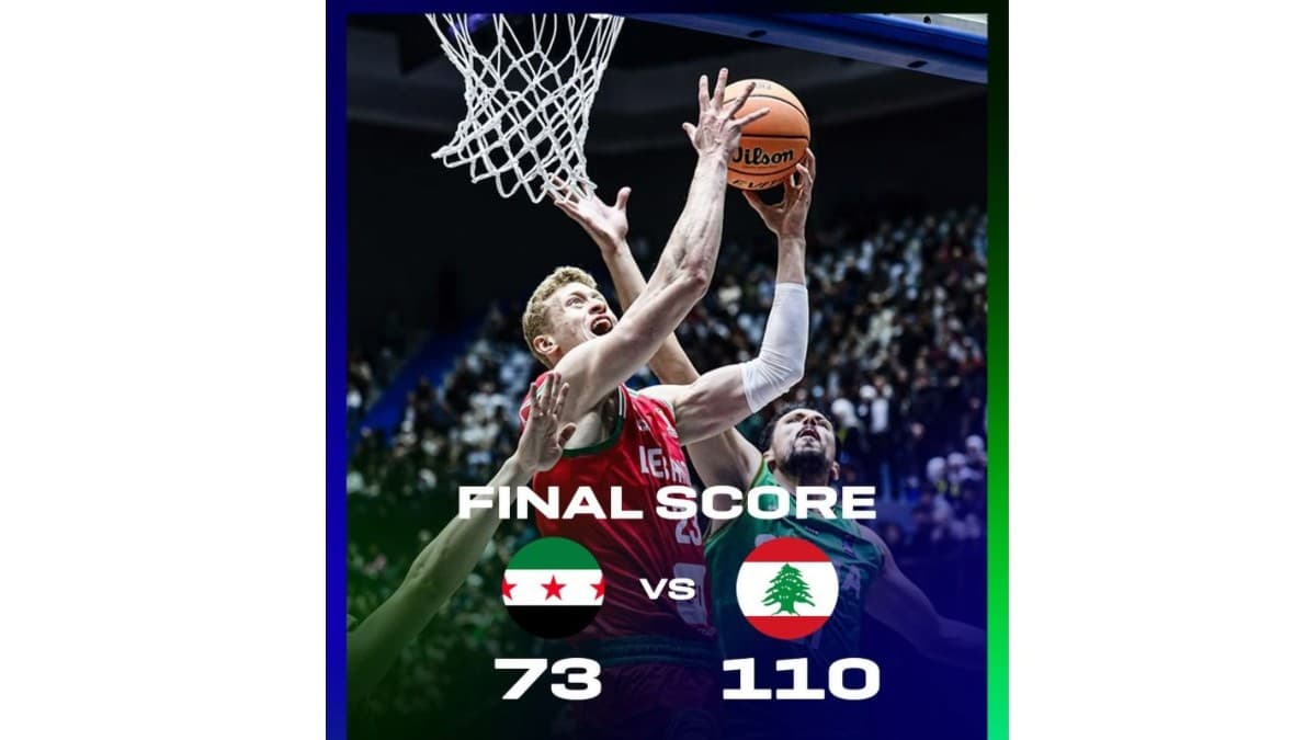 فوز منتخب لبنان على سوريا في افتتاح صالة الفيحاء بحضور الرئيس أحمد الشرع رياضة